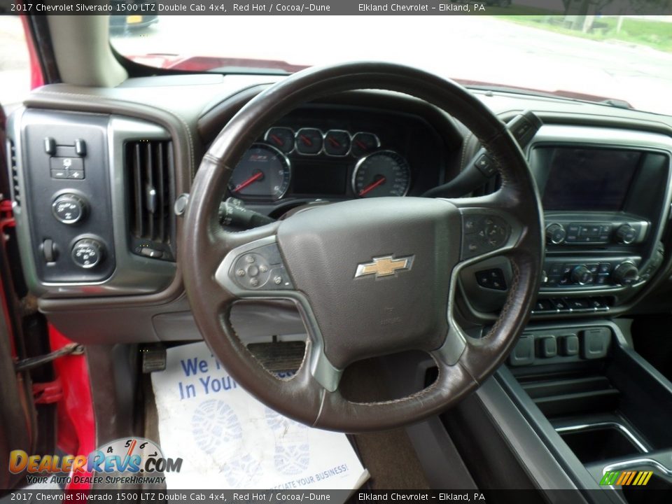 2017 Chevrolet Silverado 1500 LTZ Double Cab 4x4 Red Hot / Cocoa/­Dune Photo #20