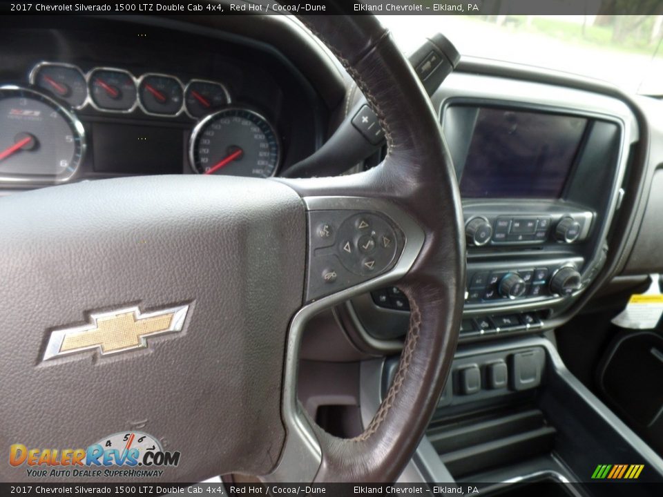 2017 Chevrolet Silverado 1500 LTZ Double Cab 4x4 Red Hot / Cocoa/­Dune Photo #21