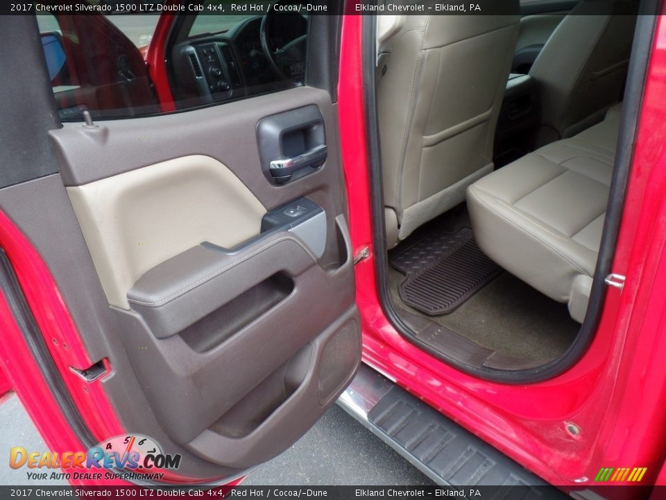 2017 Chevrolet Silverado 1500 LTZ Double Cab 4x4 Red Hot / Cocoa/­Dune Photo #35