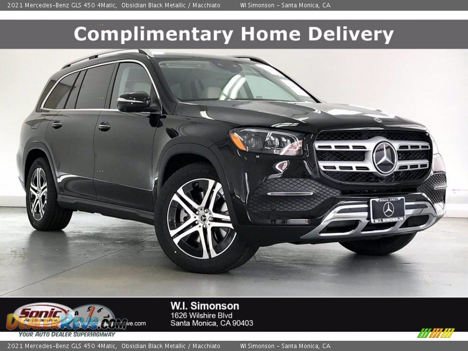 2021 Mercedes-Benz GLS 450 4Matic Obsidian Black Metallic / Macchiato Photo #1