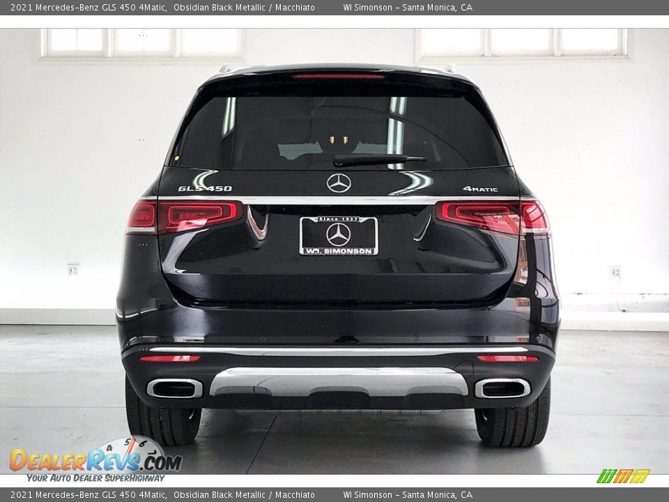 2021 Mercedes-Benz GLS 450 4Matic Obsidian Black Metallic / Macchiato Photo #3