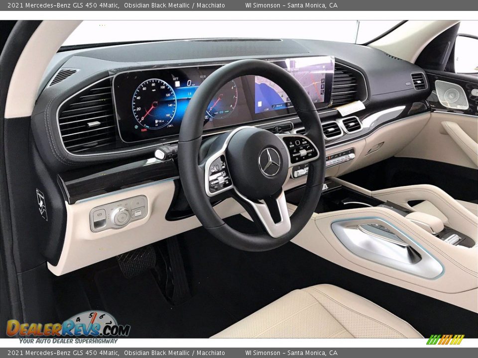 2021 Mercedes-Benz GLS 450 4Matic Obsidian Black Metallic / Macchiato Photo #4