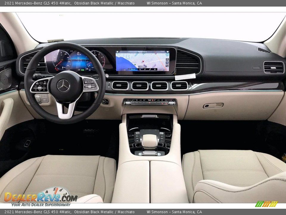 2021 Mercedes-Benz GLS 450 4Matic Obsidian Black Metallic / Macchiato Photo #6