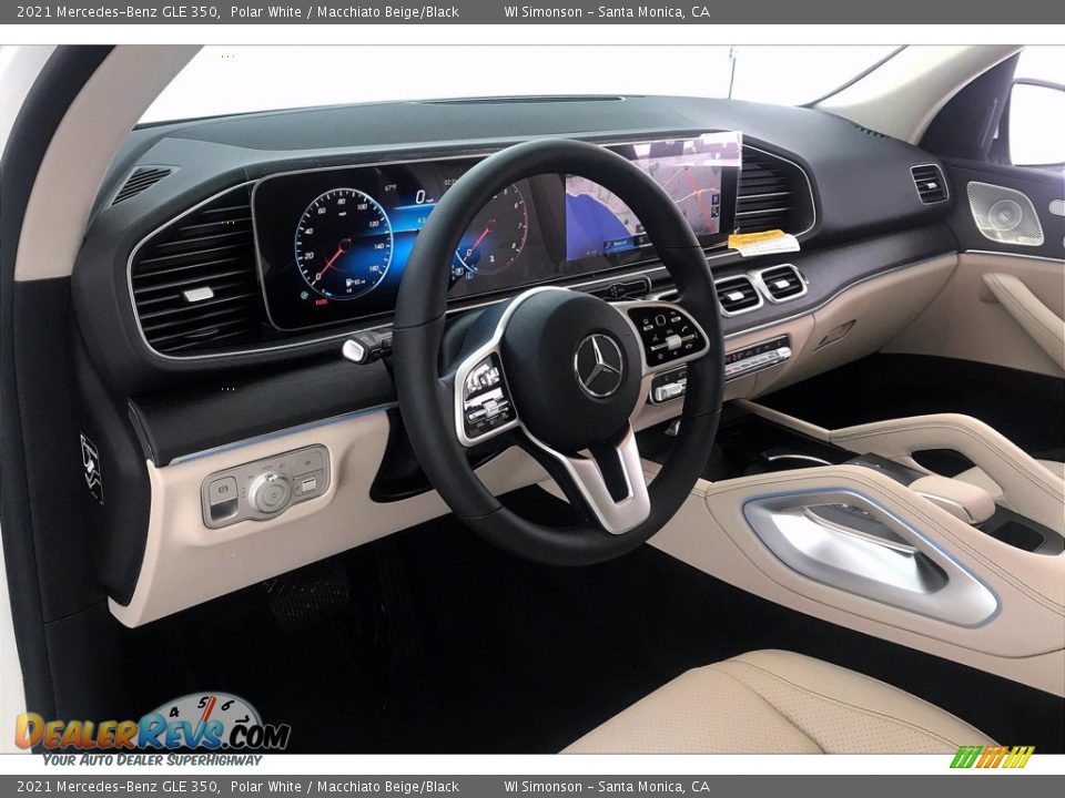 2021 Mercedes-Benz GLE 350 Polar White / Macchiato Beige/Black Photo #4