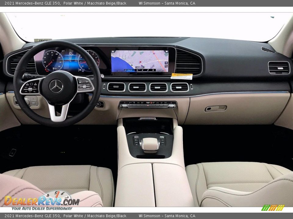 2021 Mercedes-Benz GLE 350 Polar White / Macchiato Beige/Black Photo #6