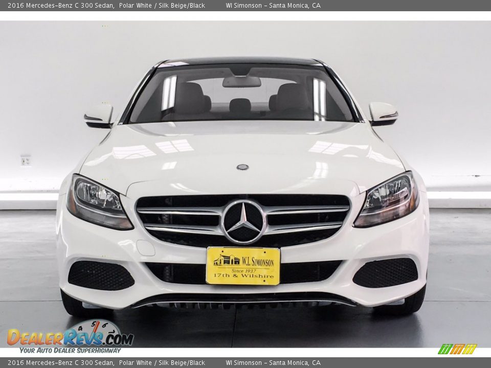 2016 Mercedes-Benz C 300 Sedan Polar White / Silk Beige/Black Photo #2