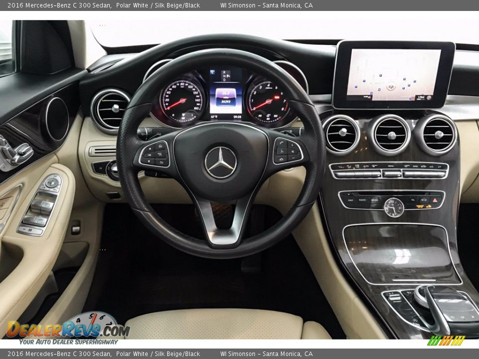 2016 Mercedes-Benz C 300 Sedan Polar White / Silk Beige/Black Photo #4