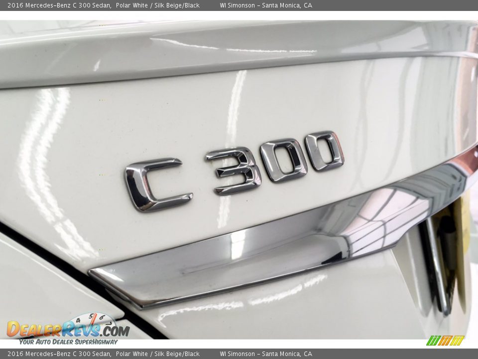 2016 Mercedes-Benz C 300 Sedan Polar White / Silk Beige/Black Photo #7