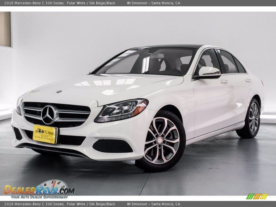 2016 Mercedes-Benz C 300 Sedan Polar White / Silk Beige/Black Photo #12