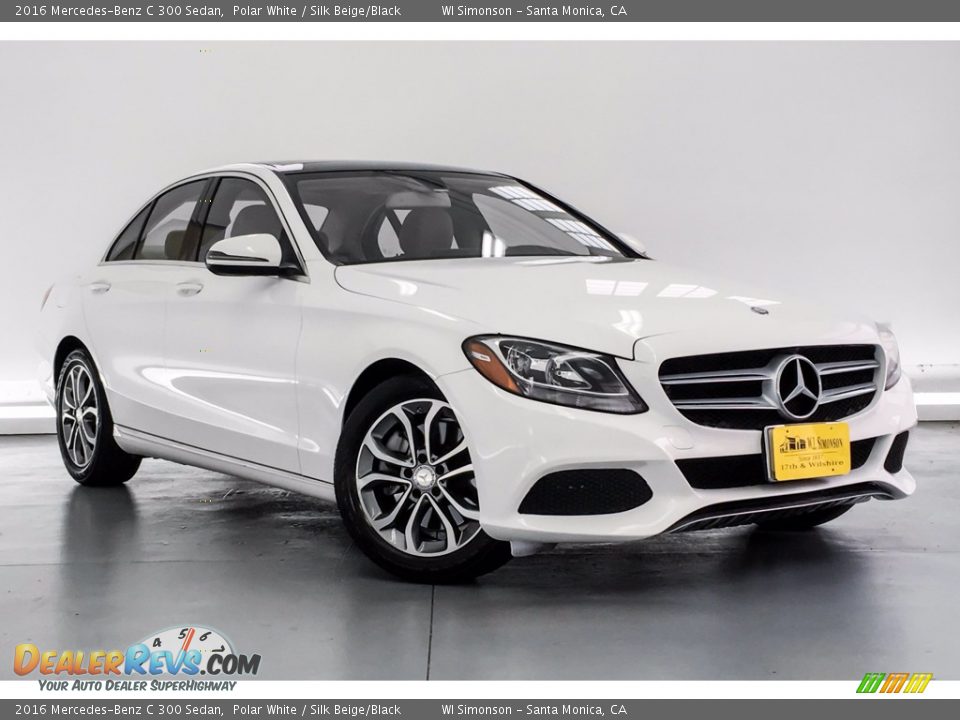 2016 Mercedes-Benz C 300 Sedan Polar White / Silk Beige/Black Photo #14