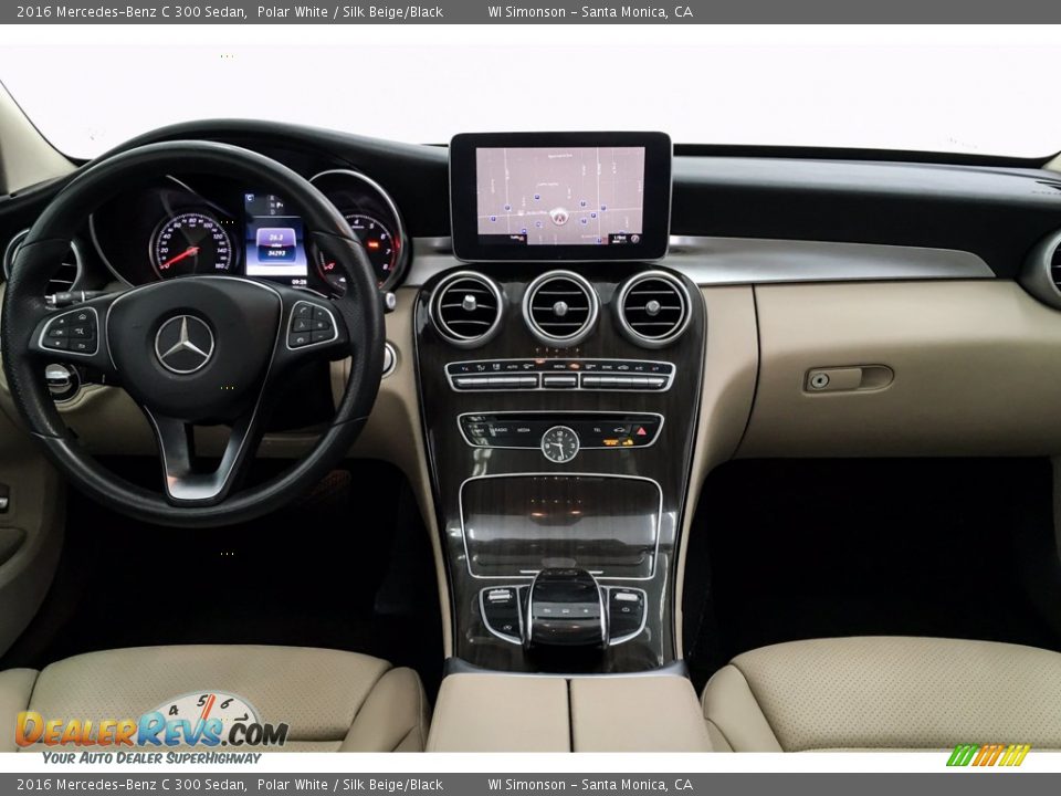 2016 Mercedes-Benz C 300 Sedan Polar White / Silk Beige/Black Photo #18