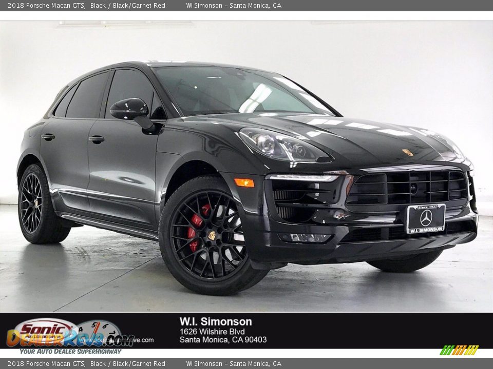 2018 Porsche Macan GTS Black / Black/Garnet Red Photo #1