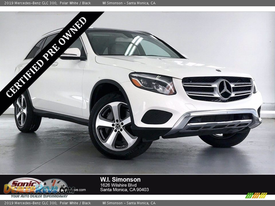 2019 Mercedes-Benz GLC 300 Polar White / Black Photo #1