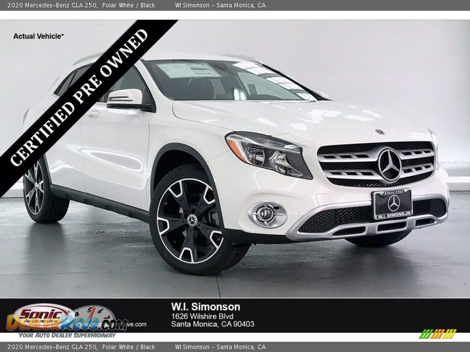 2020 Mercedes-Benz GLA 250 Polar White / Black Photo #1