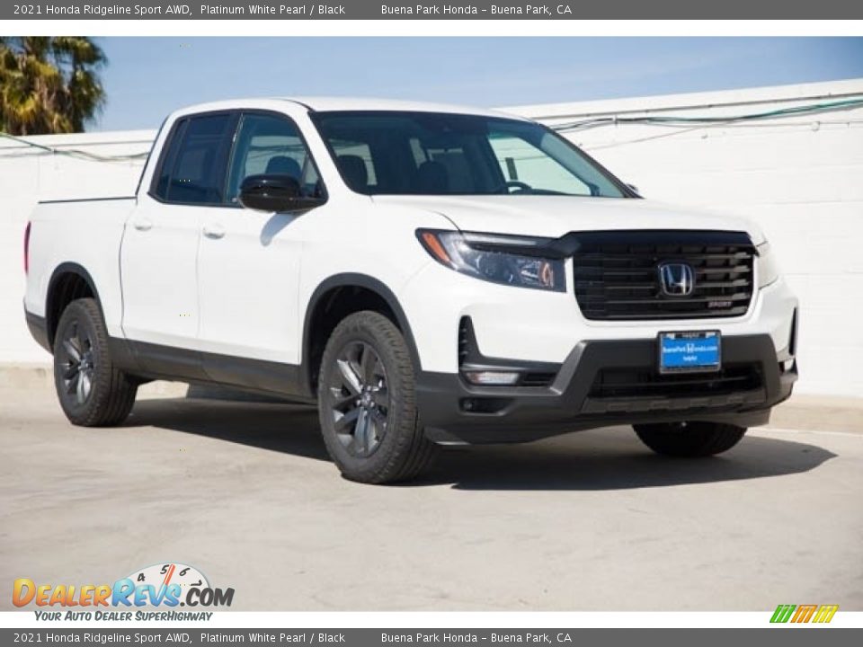 2021 Honda Ridgeline Sport AWD Platinum White Pearl / Black Photo #1