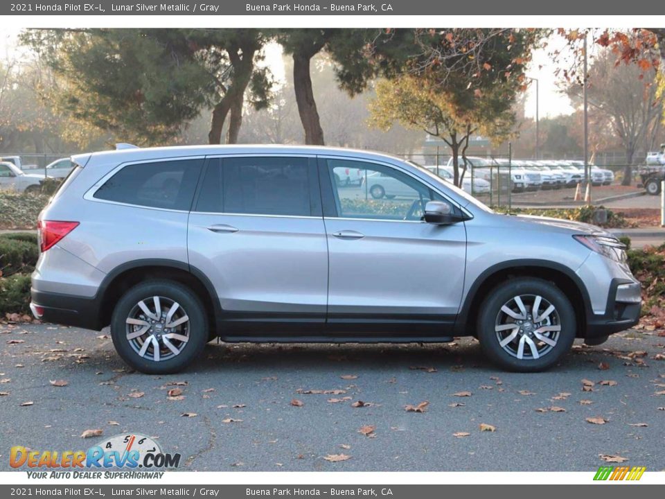 2021 Honda Pilot EX-L Lunar Silver Metallic / Gray Photo #4