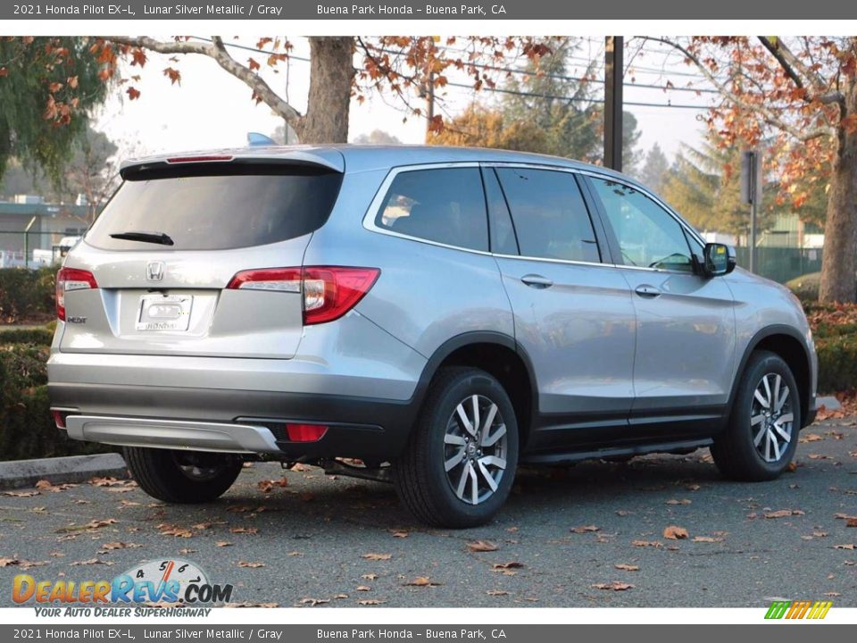 2021 Honda Pilot EX-L Lunar Silver Metallic / Gray Photo #5