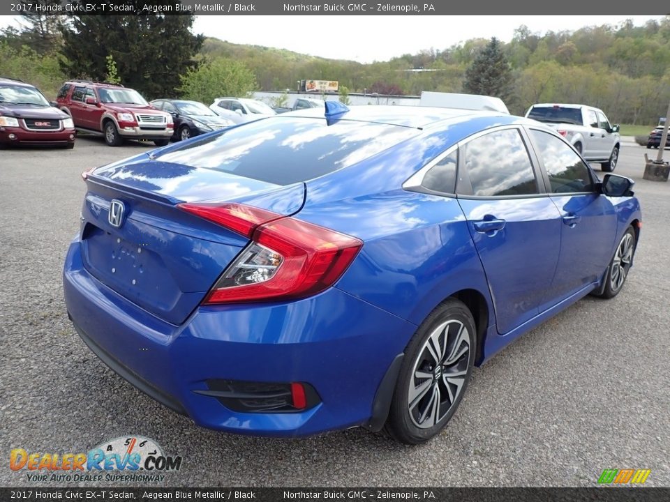 2017 Honda Civic EX-T Sedan Aegean Blue Metallic / Black Photo #4