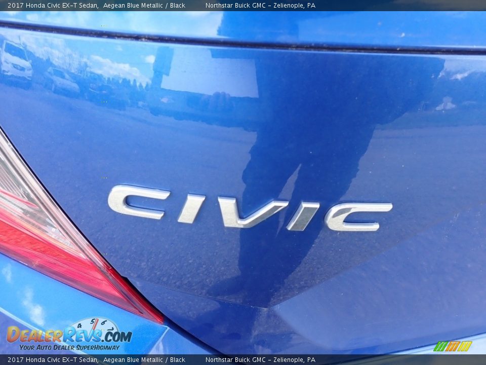 2017 Honda Civic EX-T Sedan Aegean Blue Metallic / Black Photo #7
