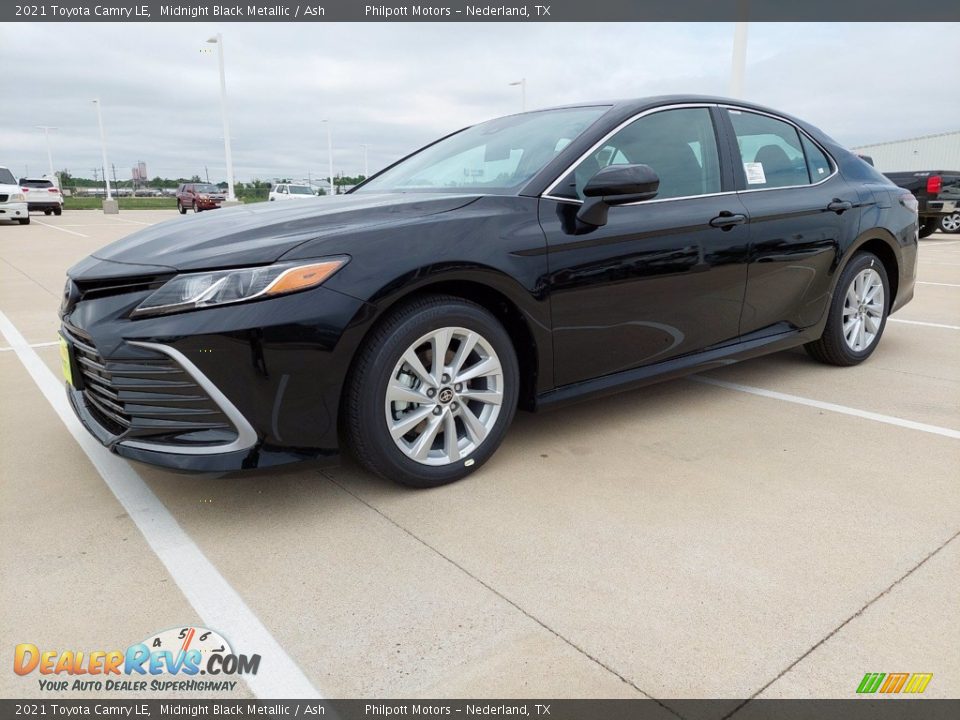 2021 Toyota Camry LE Midnight Black Metallic / Ash Photo #2