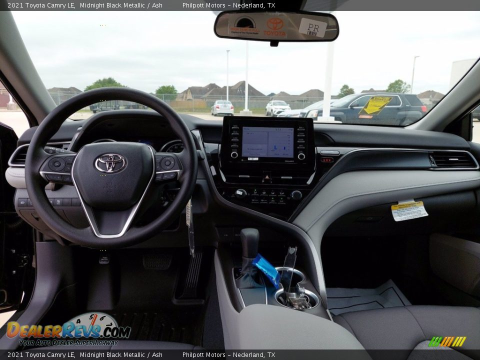 2021 Toyota Camry LE Midnight Black Metallic / Ash Photo #5
