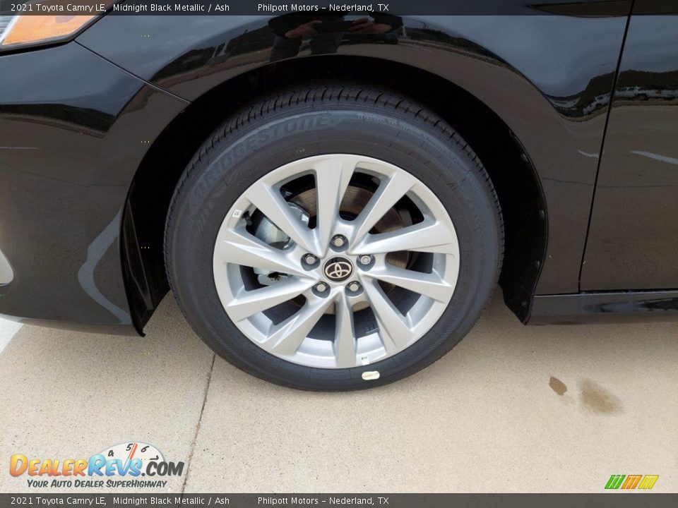 2021 Toyota Camry LE Midnight Black Metallic / Ash Photo #10