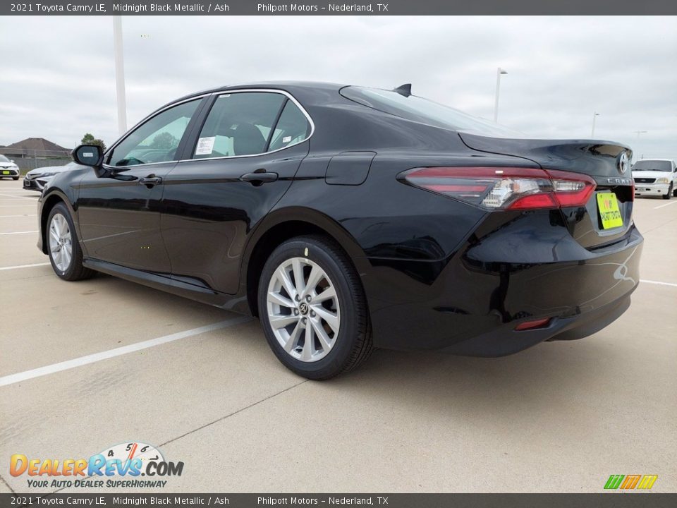 2021 Toyota Camry LE Midnight Black Metallic / Ash Photo #11