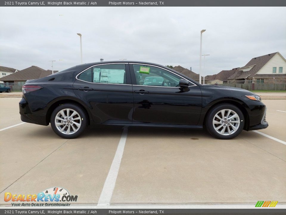 2021 Toyota Camry LE Midnight Black Metallic / Ash Photo #12