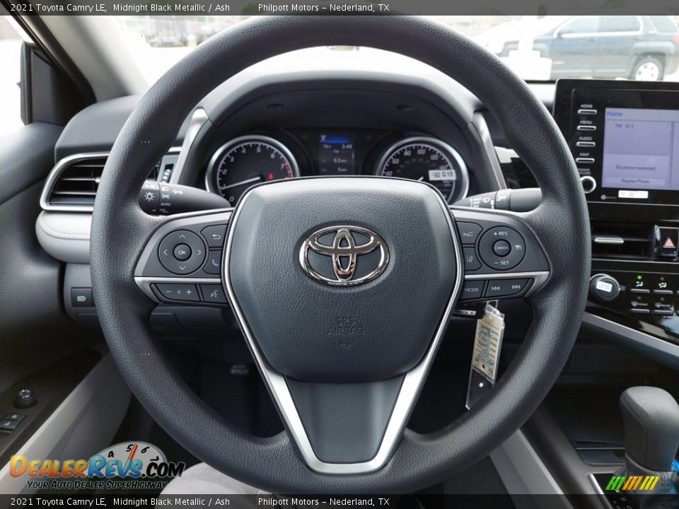 2021 Toyota Camry LE Midnight Black Metallic / Ash Photo #15
