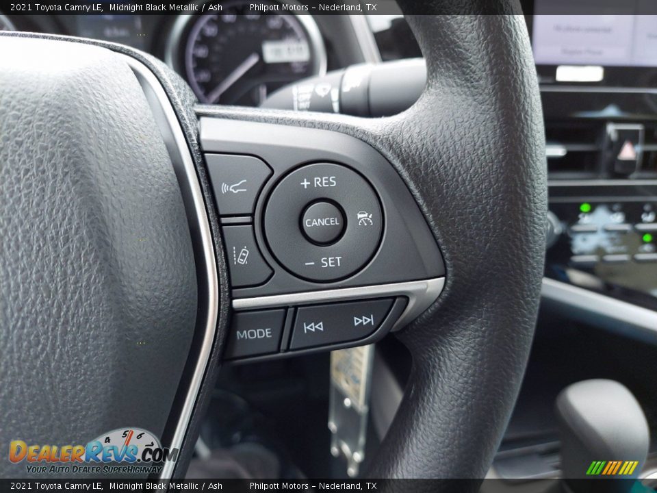 2021 Toyota Camry LE Midnight Black Metallic / Ash Photo #17
