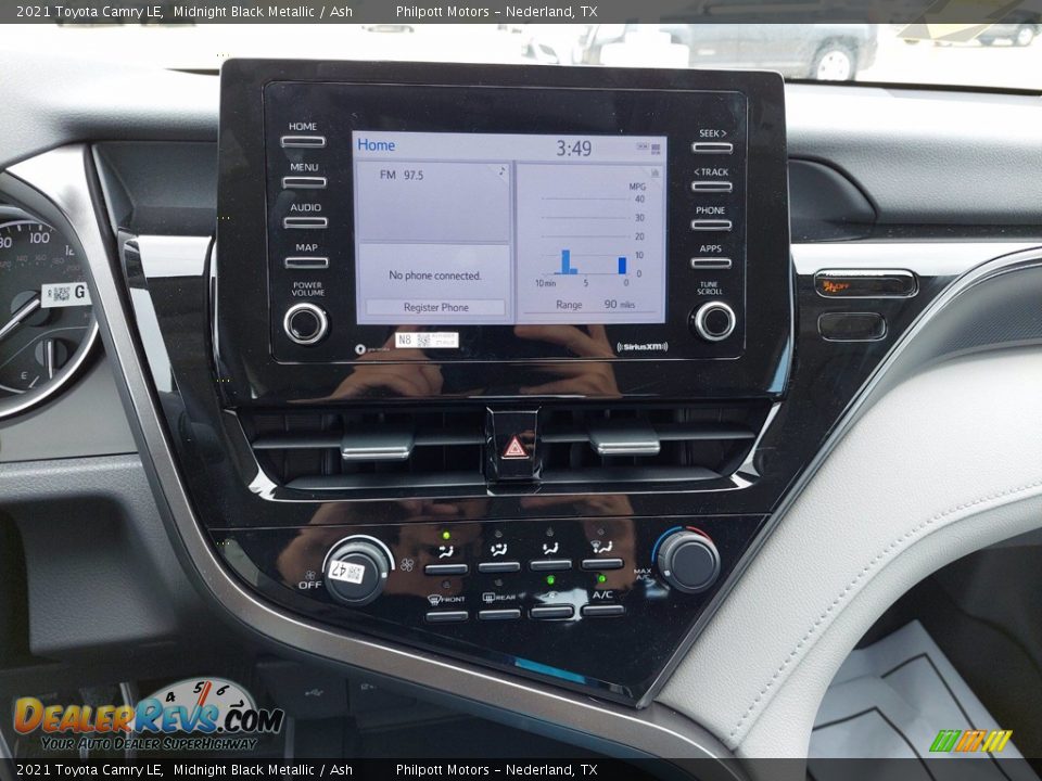 2021 Toyota Camry LE Midnight Black Metallic / Ash Photo #18