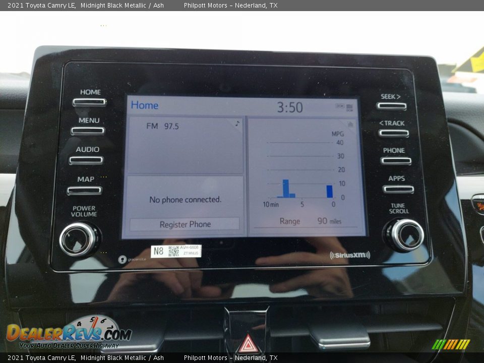 2021 Toyota Camry LE Midnight Black Metallic / Ash Photo #19