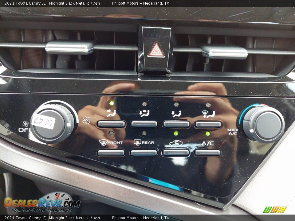 2021 Toyota Camry LE Midnight Black Metallic / Ash Photo #22