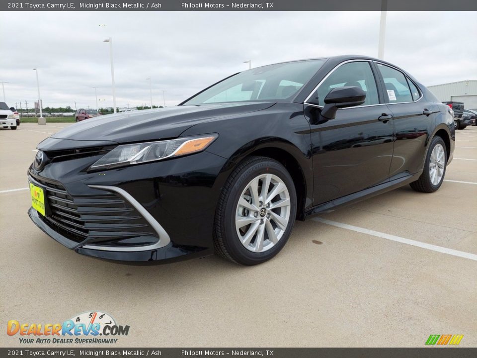 2021 Toyota Camry LE Midnight Black Metallic / Ash Photo #2