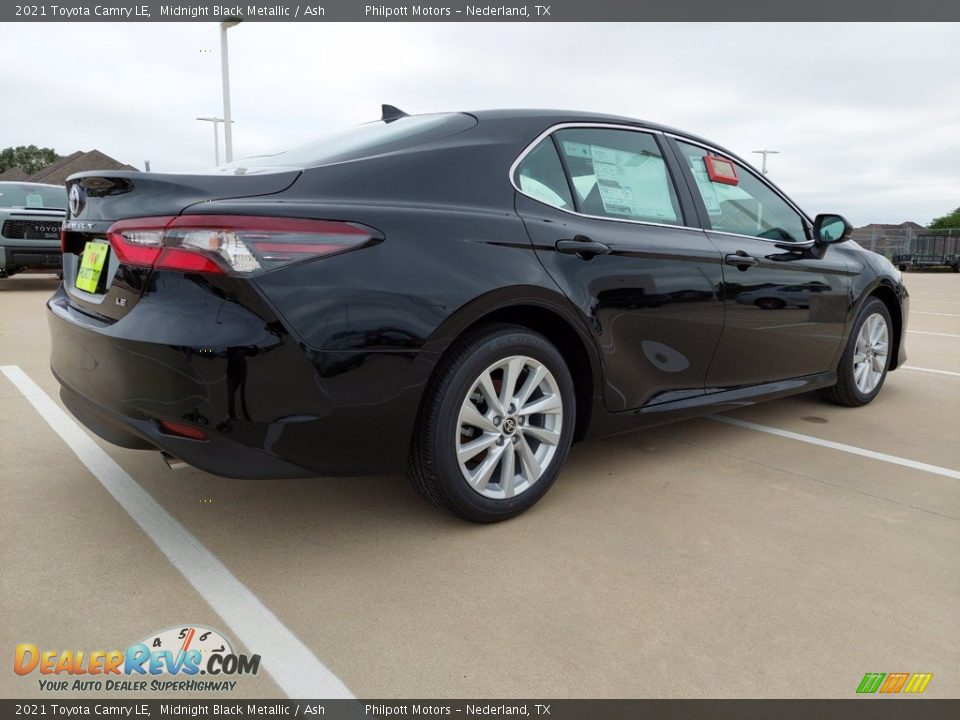 2021 Toyota Camry LE Midnight Black Metallic / Ash Photo #3