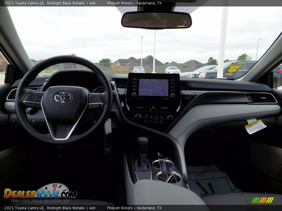 2021 Toyota Camry LE Midnight Black Metallic / Ash Photo #5