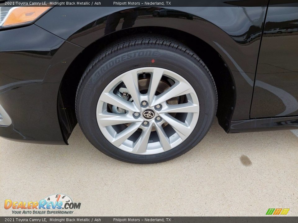 2021 Toyota Camry LE Midnight Black Metallic / Ash Photo #10