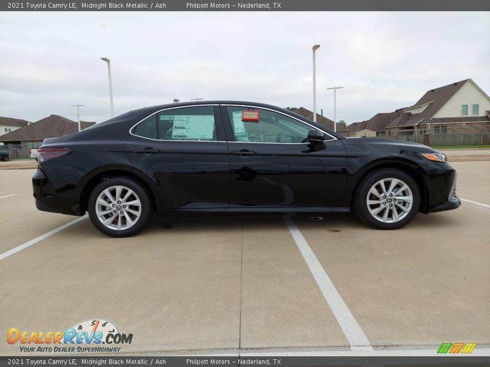 2021 Toyota Camry LE Midnight Black Metallic / Ash Photo #12