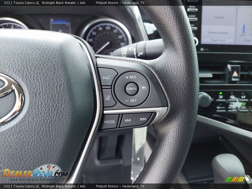 2021 Toyota Camry LE Midnight Black Metallic / Ash Photo #17