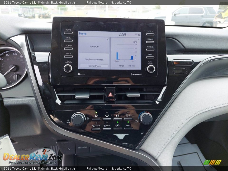 2021 Toyota Camry LE Midnight Black Metallic / Ash Photo #18