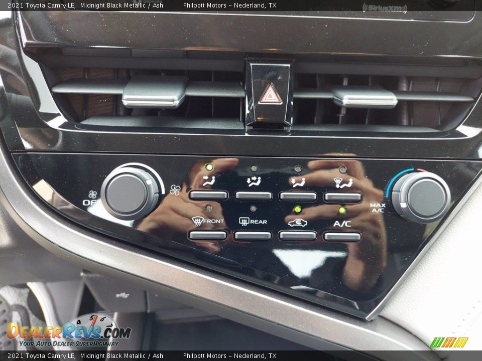 2021 Toyota Camry LE Midnight Black Metallic / Ash Photo #22