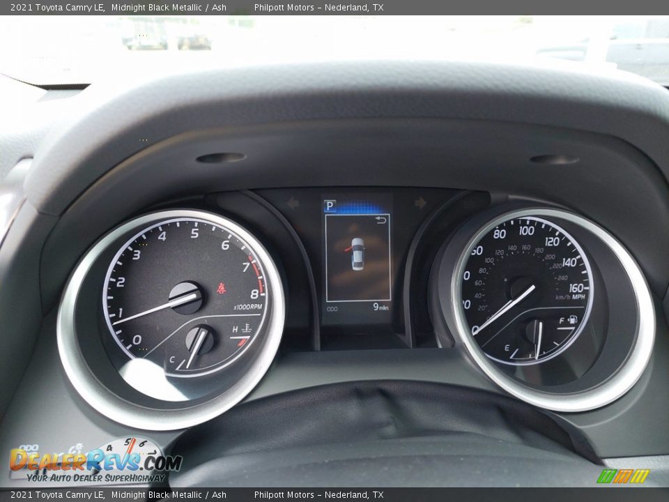 2021 Toyota Camry LE Midnight Black Metallic / Ash Photo #23