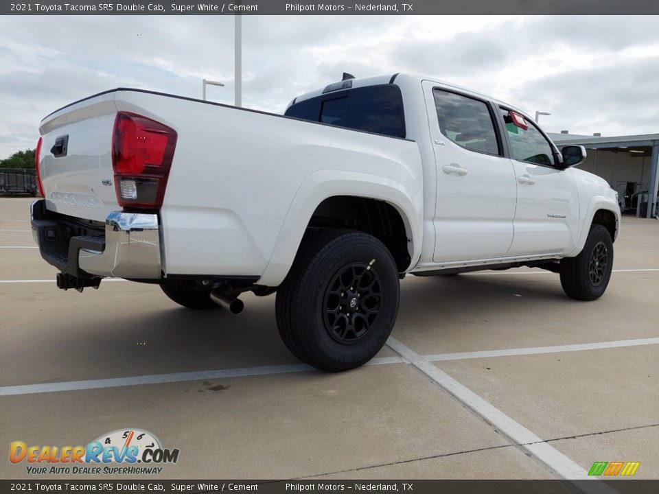 2021 Toyota Tacoma SR5 Double Cab Super White / Cement Photo #3