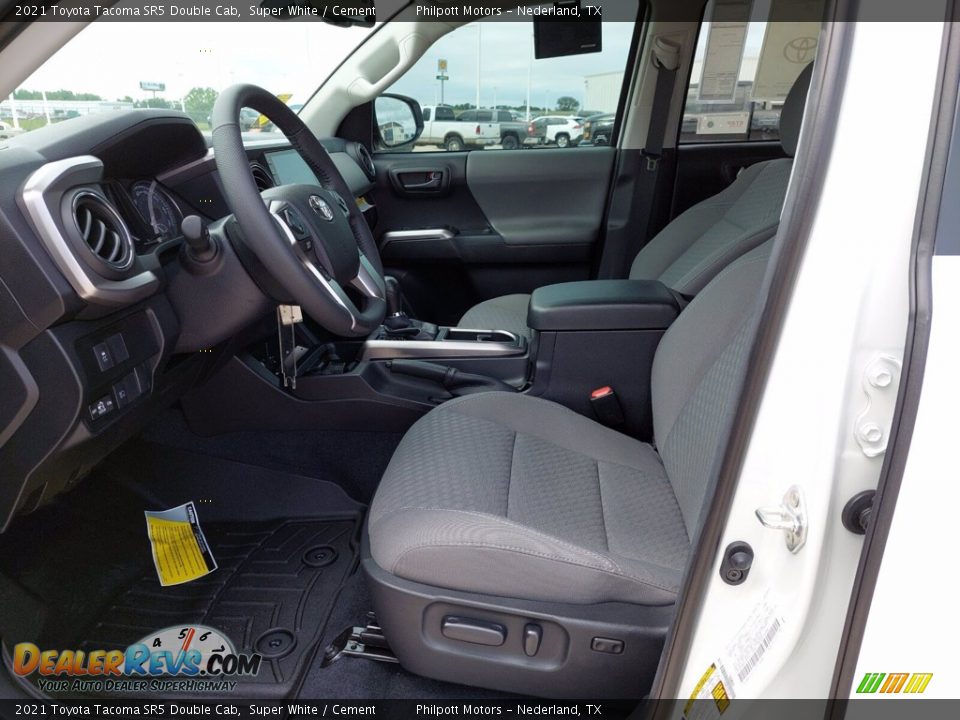 2021 Toyota Tacoma SR5 Double Cab Super White / Cement Photo #4