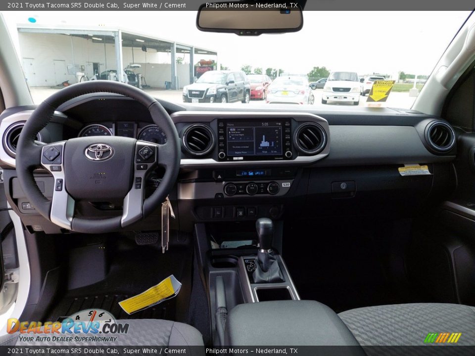 2021 Toyota Tacoma SR5 Double Cab Super White / Cement Photo #5