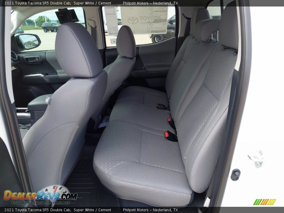 2021 Toyota Tacoma SR5 Double Cab Super White / Cement Photo #6