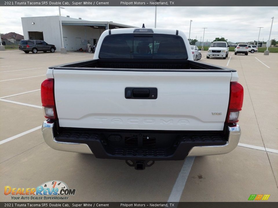 2021 Toyota Tacoma SR5 Double Cab Super White / Cement Photo #8