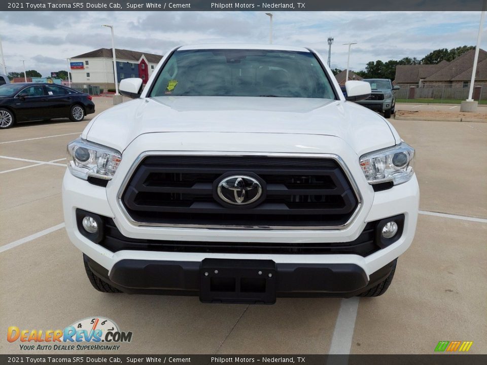 2021 Toyota Tacoma SR5 Double Cab Super White / Cement Photo #9