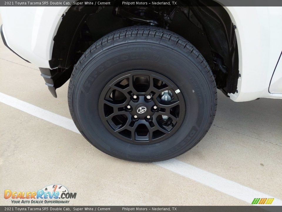 2021 Toyota Tacoma SR5 Double Cab Super White / Cement Photo #10