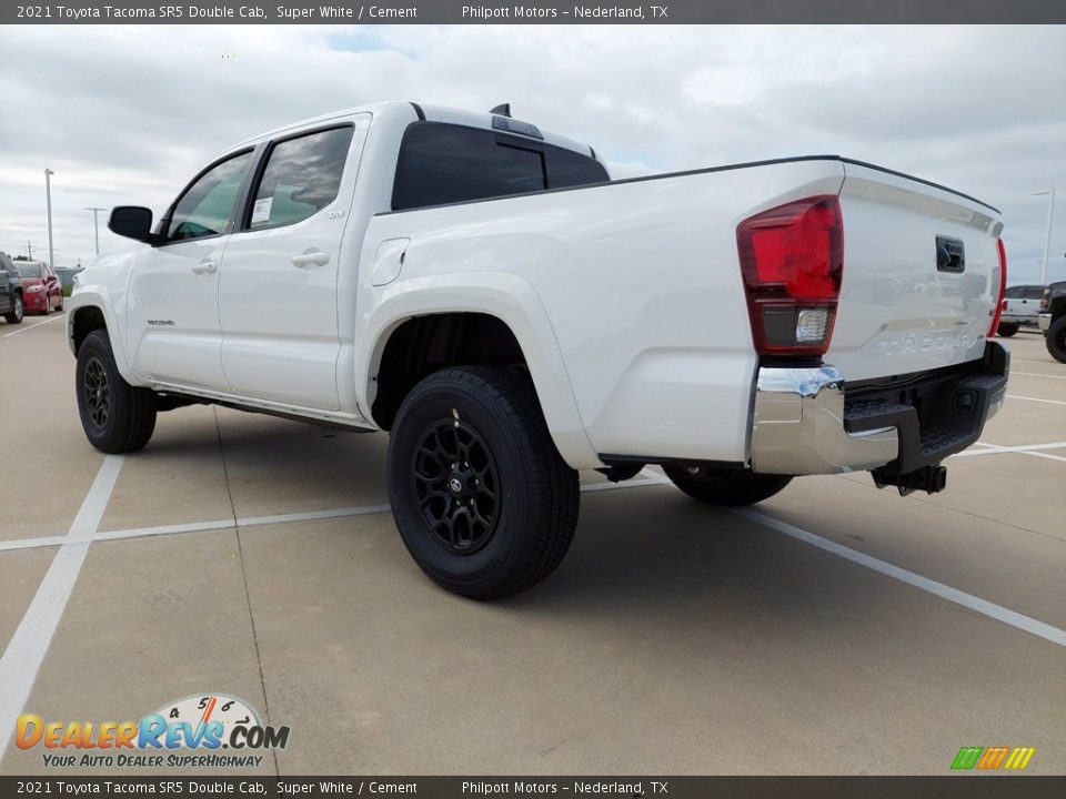 2021 Toyota Tacoma SR5 Double Cab Super White / Cement Photo #11